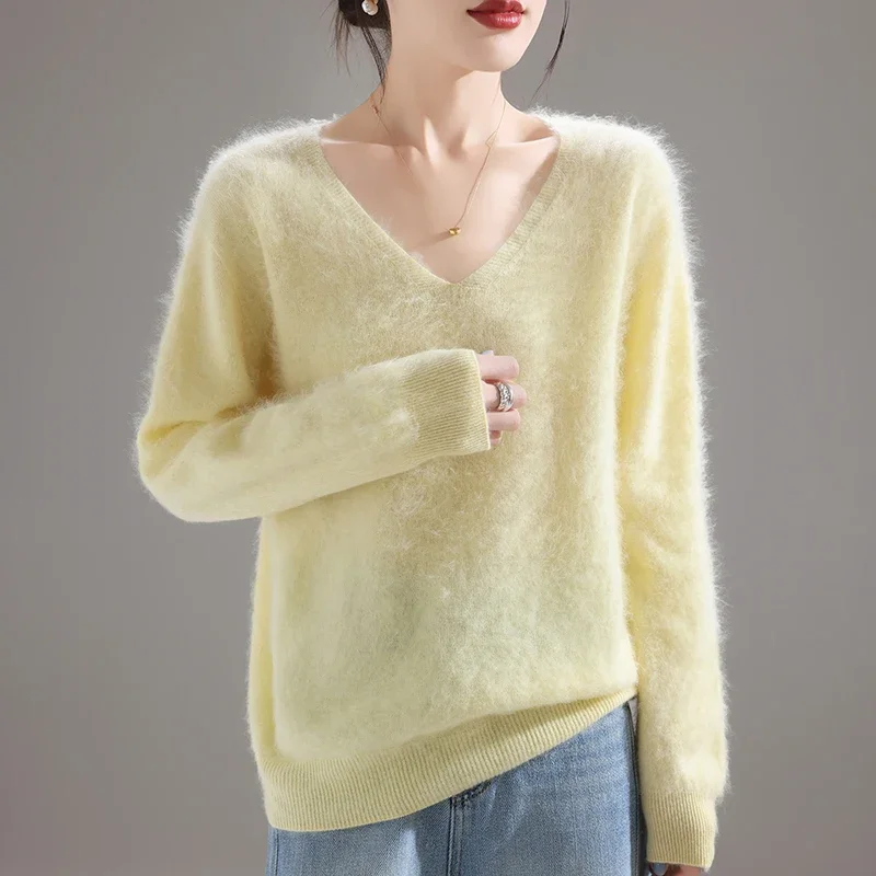 Embroidery Fashion - Damski sweter z wełny merino 100%