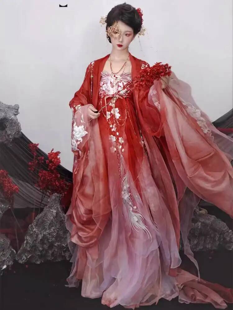 Embroidery Cotton - Kobiety w Hanfu, bogato haftowana, luksusowa