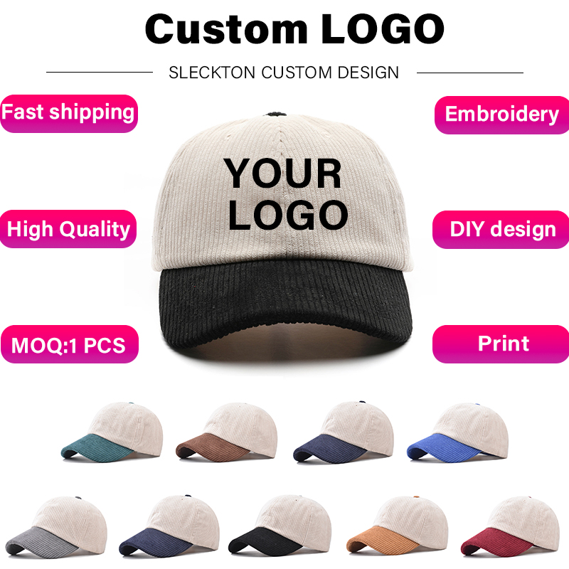 Embroidery Design Logo - SLECKTON Logo Niestandardowa czapka z daszkiem