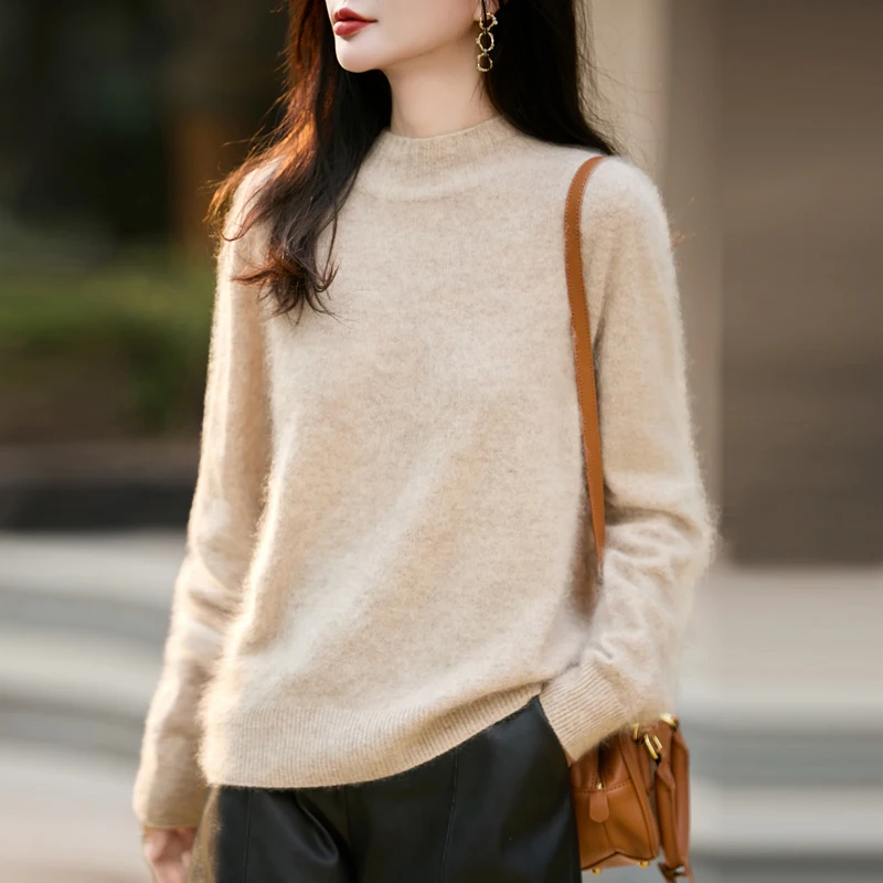 Damski puszysty sweter z wysok – Embroidery Fashion recenzja i cena