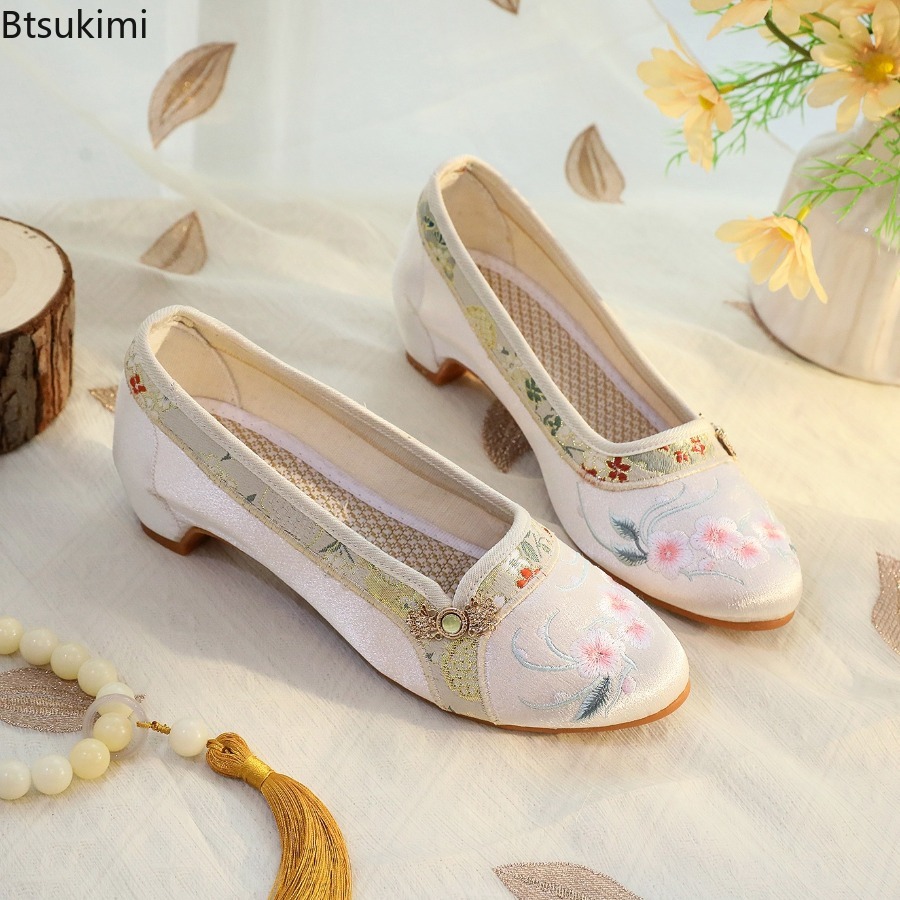 Nowe damskie buty 2026, etnicz – Embroidery Cotton recenzja i cena