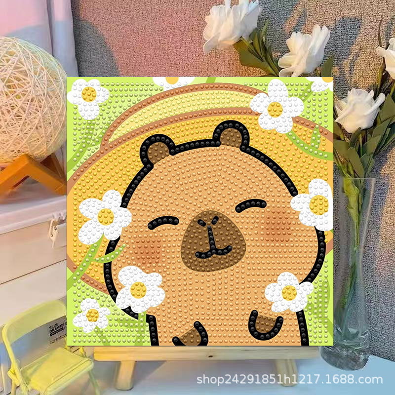 Kreskówkowy Kapibara Kryształo – Embroidery Ideas recenzja i cena