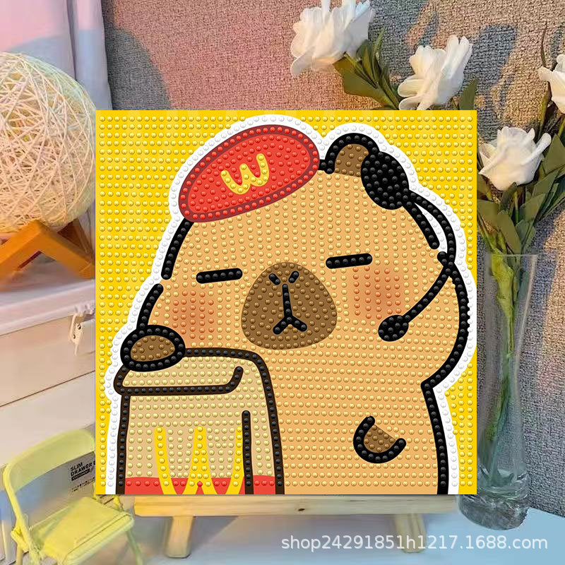 Kreskówkowy Kapibara Kryształo – Embroidery Ideas recenzja i cena