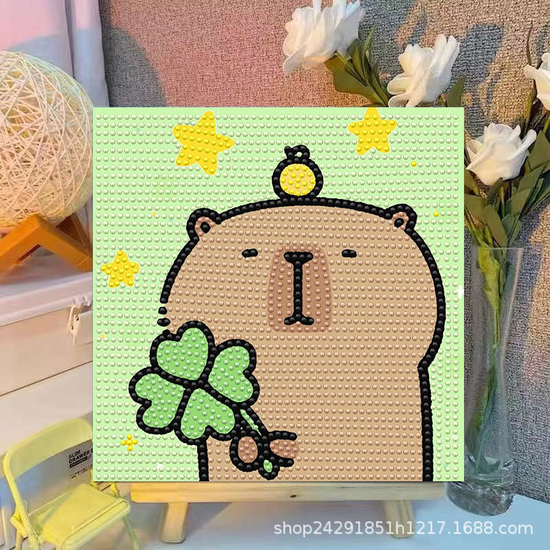 Kreskówkowy Kapibara Kryształo – Embroidery Ideas recenzja i cena